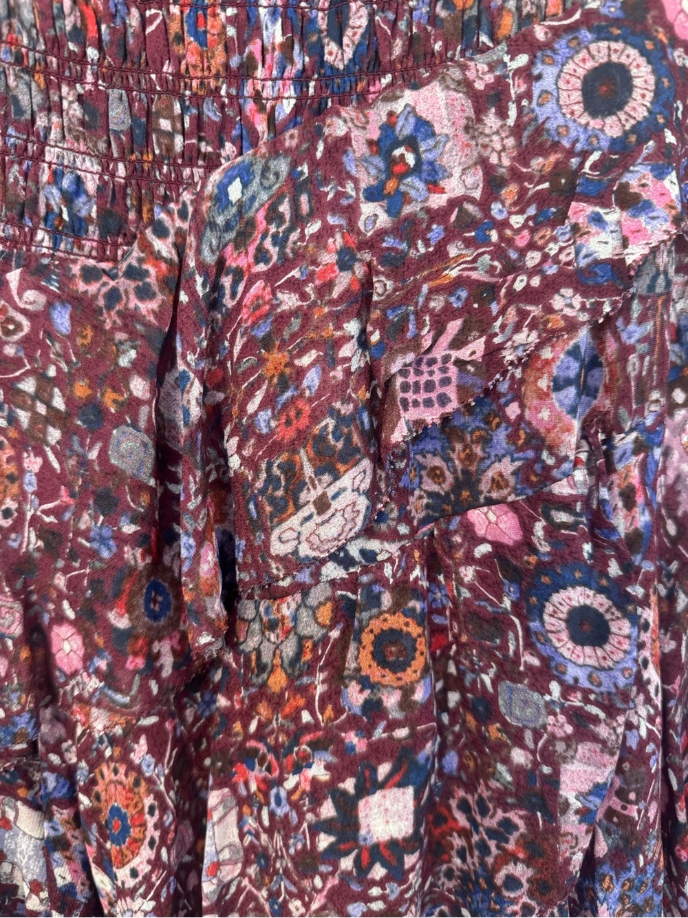 Etoile Isabel Marant Brigette Smocked Ruffle Skirt - Picture 6 of 8